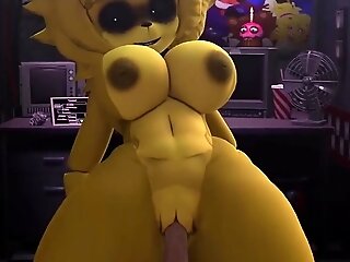 Fnaf 3 Dimensional Porno Compilation: Scary Fur Covered Huge-chested Creatures Hanker For Your Dick
