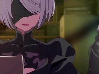 Nier Automata - 2b Is Anxious To Know What A Real Deep Internal Cumshot Is