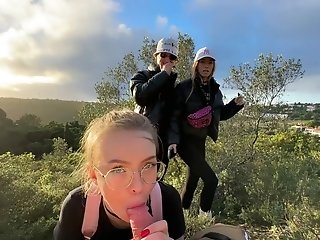 Nerdy Blonde Teenager Pleased Me With A Nice Public Blowie During Our Hike