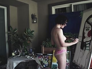 Nude Artist Olive Glass Is Sucking A Dick And Getting Her Muff Slammed